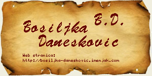 Bosiljka Danesković vizit kartica